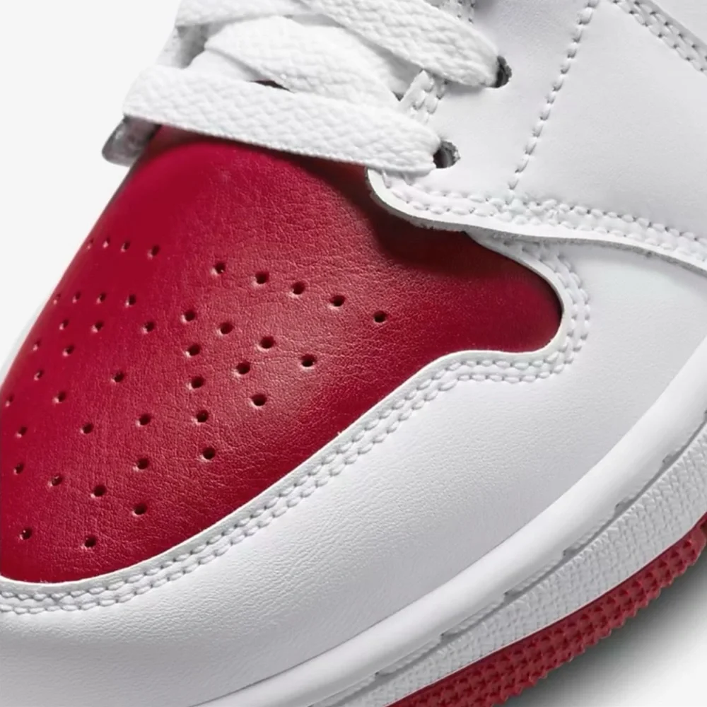 New in box ❣️ Air Jordan 1 Mid white pomegranate red shoes